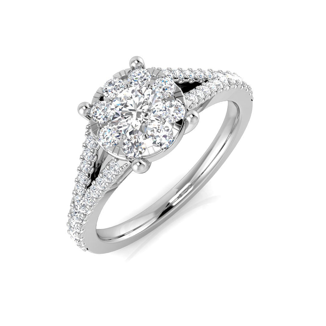 DNR0960 — Ring - 9k White Gold