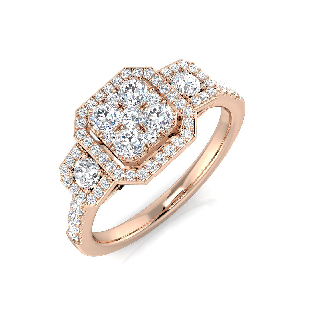 DNR0976 — Ring - 9k Rose Gold
