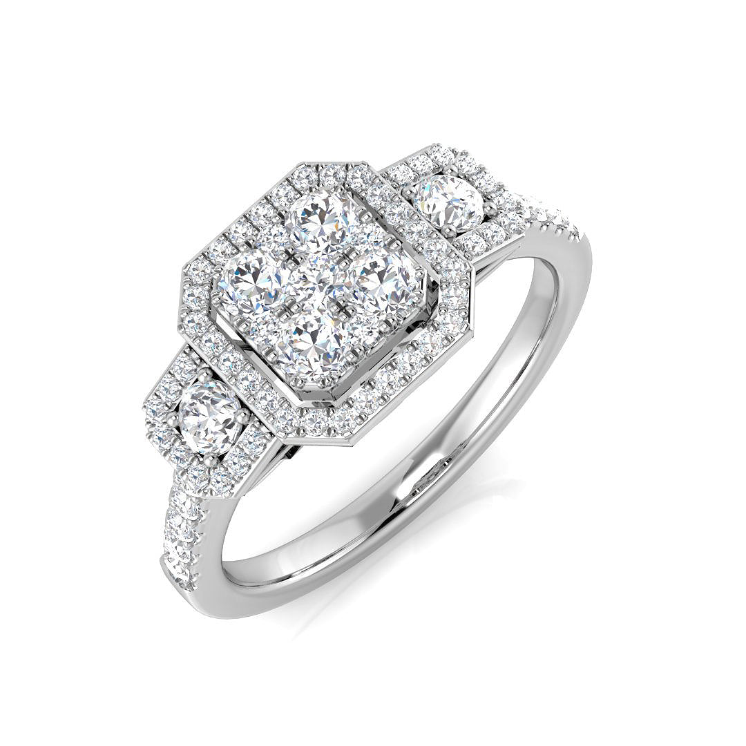 DNR0976 — Ring - 9k White Gold