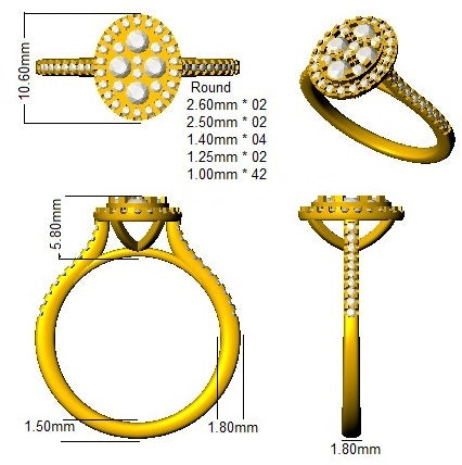 DNR0983 — Ring - 9k Yellow Gold detail