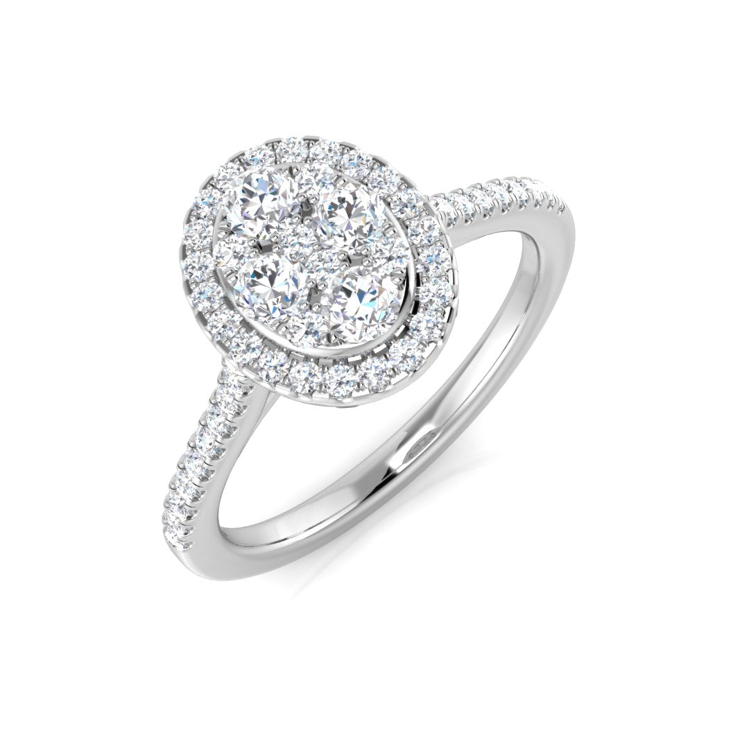 DNR0983 — Ring - 9k White Gold