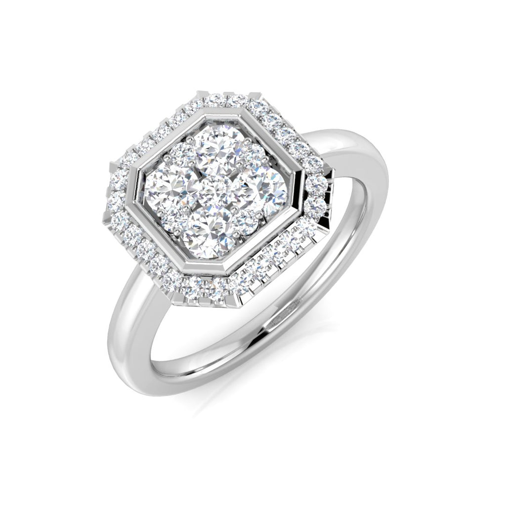 DNR0990 — Ring - 9k White Gold