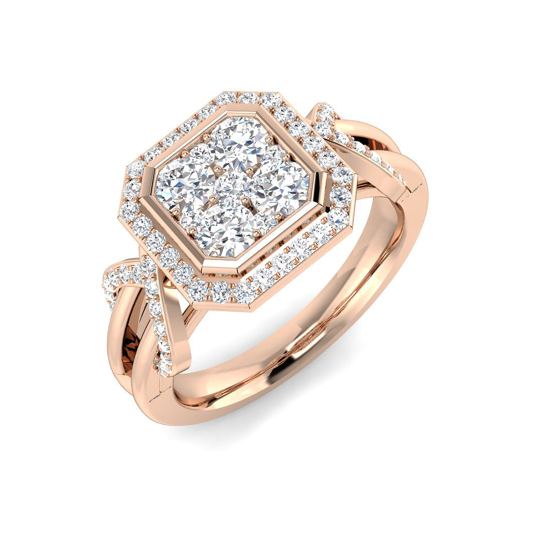 DNR0992 — Ring - 9k Rose Gold