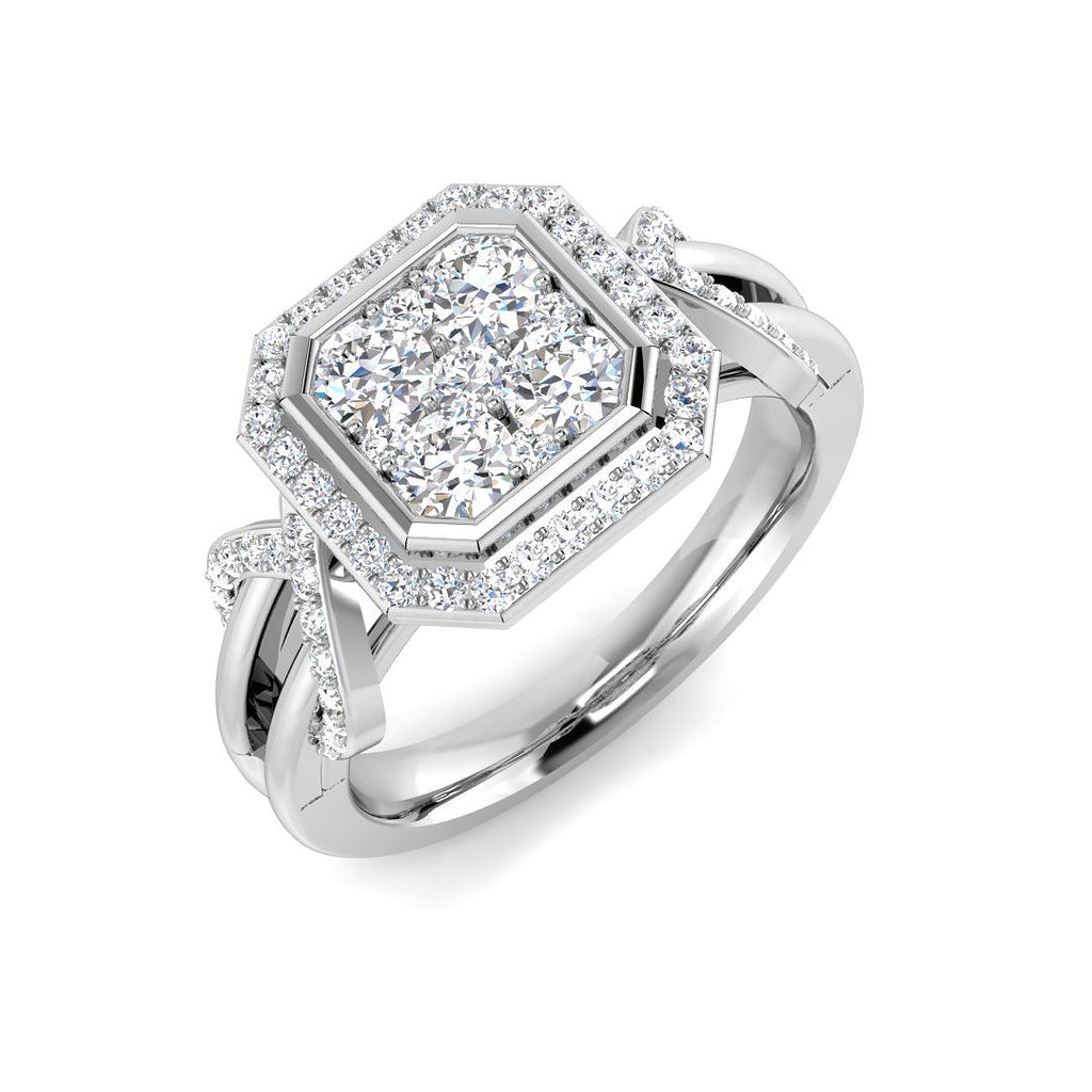 DNR0992 — Ring - 9k White Gold