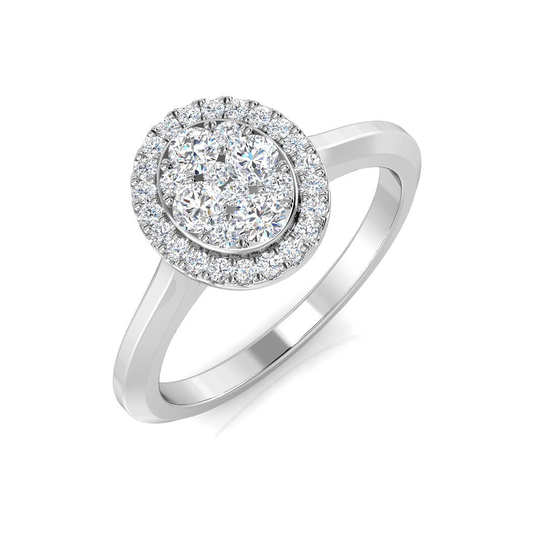 DNR1131 — Ring - 9k White Gold