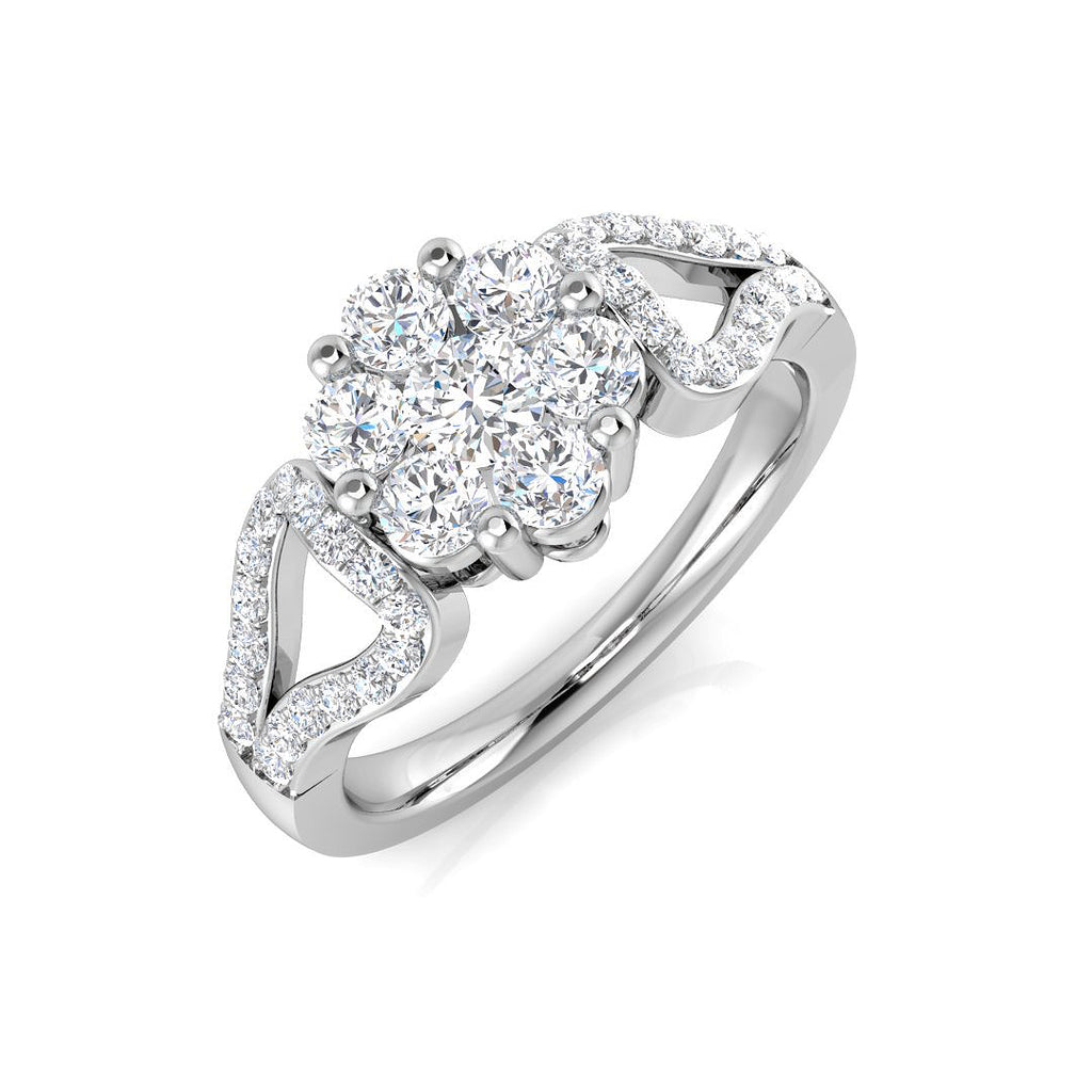 DNR442 — Ring - 9k White Gold