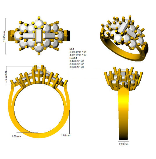 DRHQ1019 — Ring - 9k Yellow Gold detail