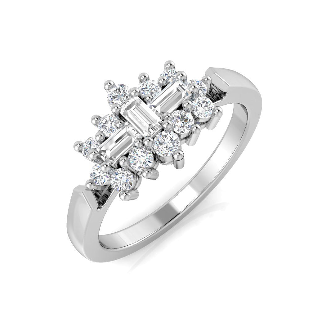 DRHQ911 — Ring - 9k White Gold