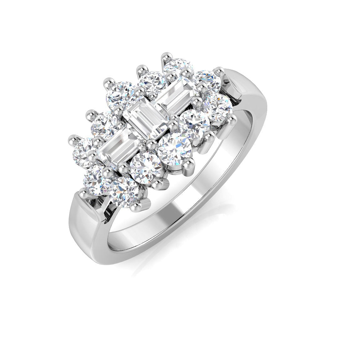 DRHQ916 — Ring - 9k White Gold