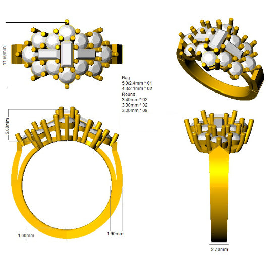 DRHQ926 — Ring - 9k Yellow Gold detail
