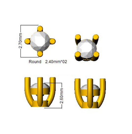 ERR0010 — Earrings - 9k Yellow Gold detail