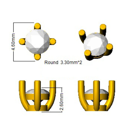 ERR0025 — Earrings - 9k Yellow Gold detail