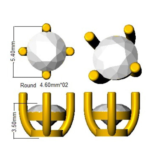 ERR0075 — Earrings - 9k Yellow Gold detail