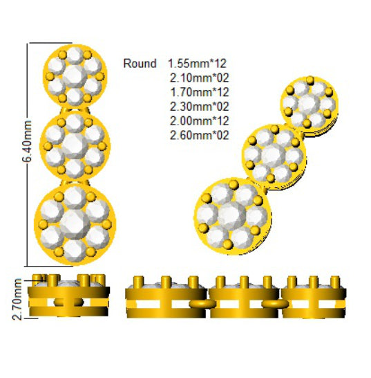 GE223 — Earrings - 9k Yellow Gold detail