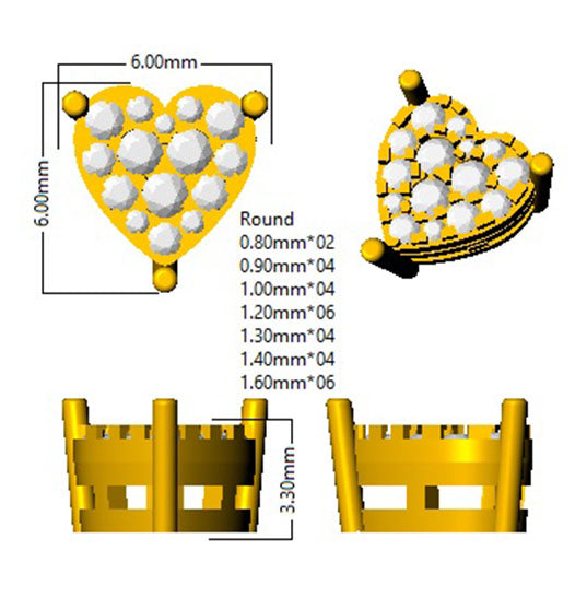 GE793 — Earrings - 9k Yellow Gold detail