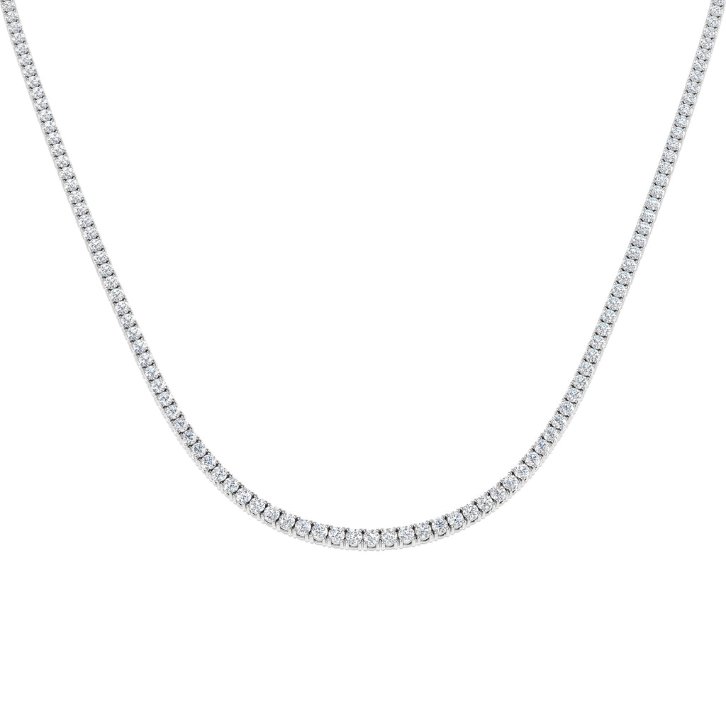 N8119-24 — Necklace - 9k White Gold