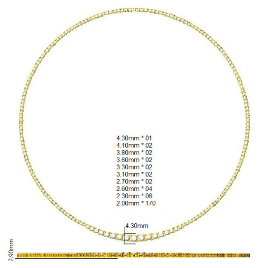 N8503 — Necklace - 9k Yellow Gold detail