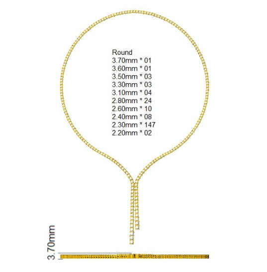 N8984 — Necklace - 9k Yellow Gold detail
