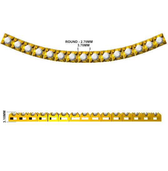 N9206-21 — Necklace - 9k Yellow Gold detail