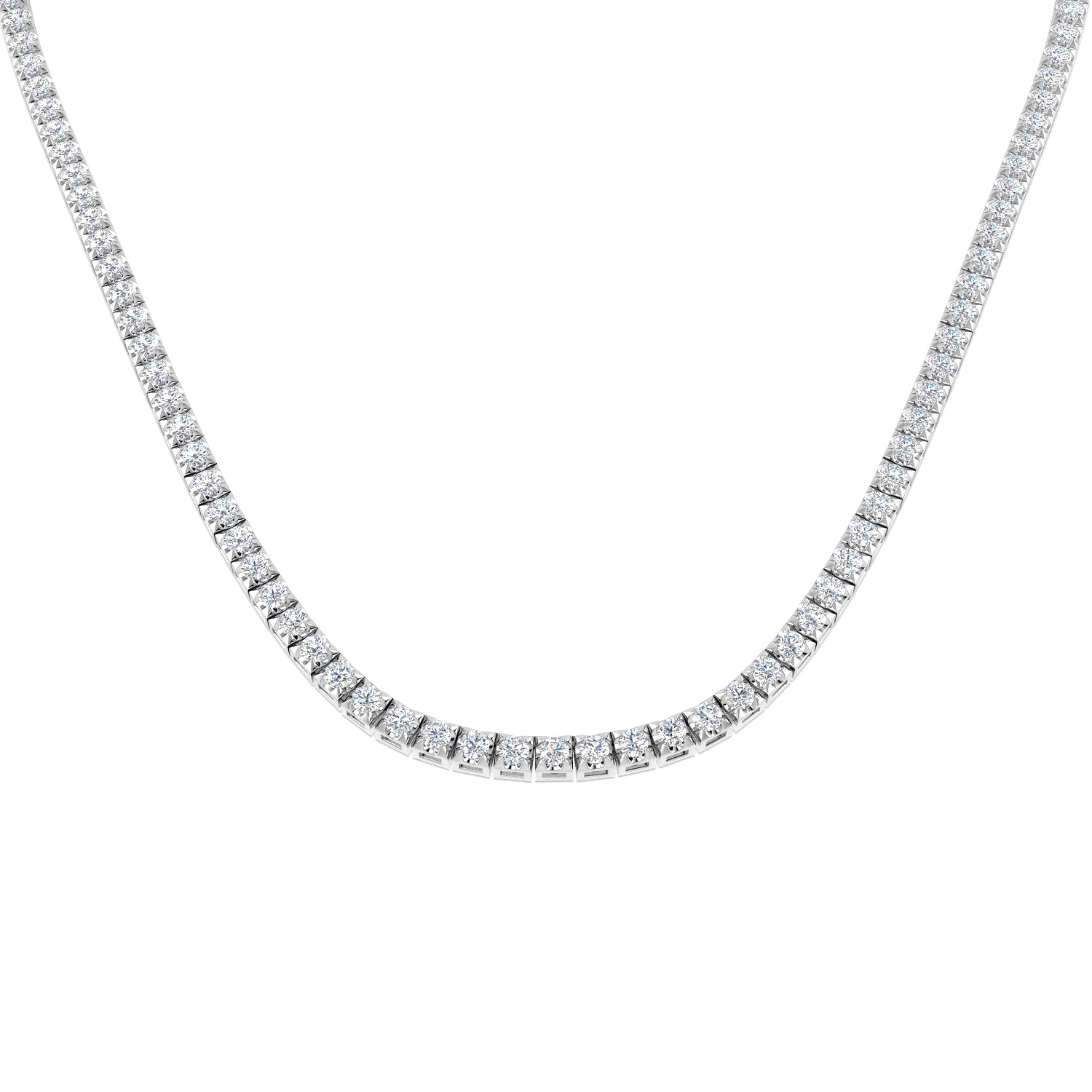 N9207-24 — Necklace - 9k White Gold