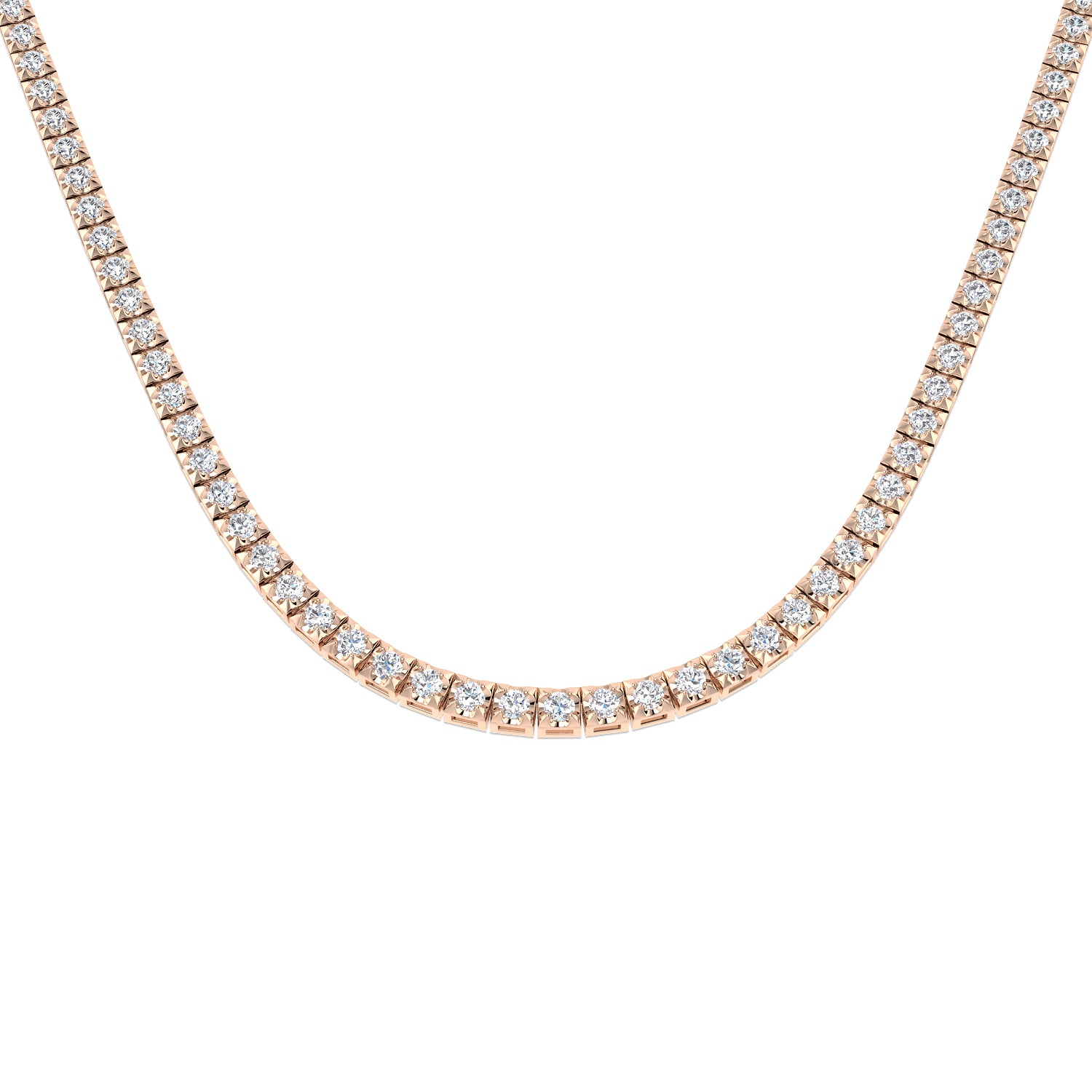 N9554-17.5 — Necklace - 9k Rose Gold