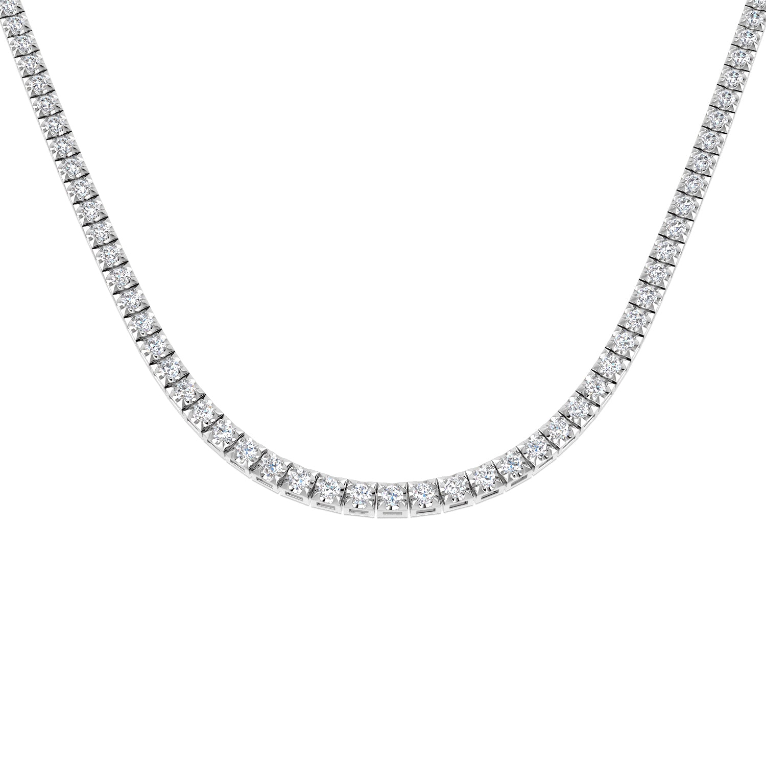 N9554-21 — Necklace - 9k White Gold