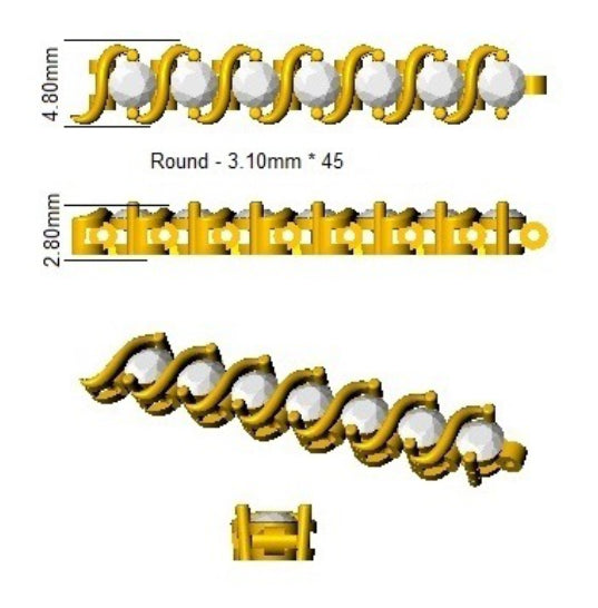 SB1771 — Bracelet - 9k Yellow Gold detail