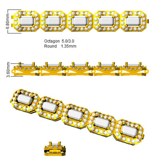 SB1773 — Bracelet - 18k White Gold detail