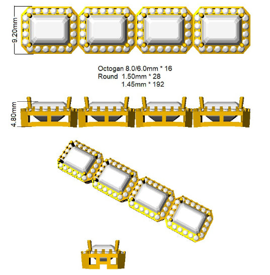 SB1805 — Bracelet - 9k Yellow Gold detail