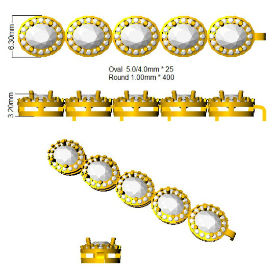 SB1851 — Bracelet - 9k Yellow Gold detail