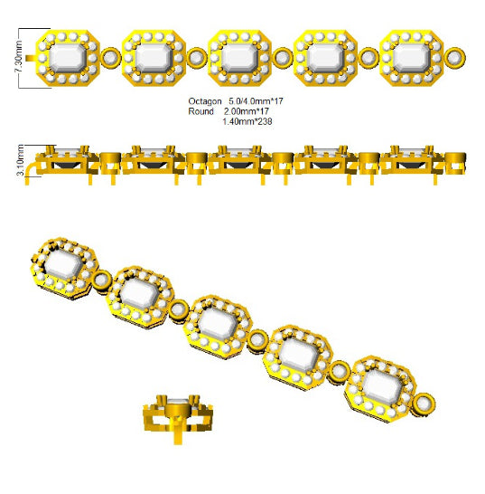 SB1918 — Bracelet - 9k Yellow Gold detail