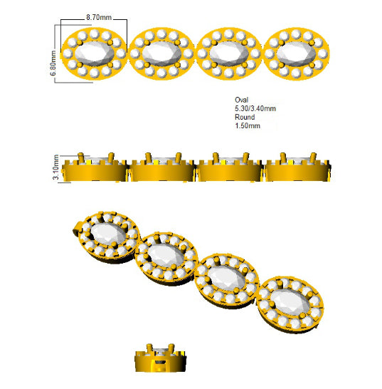 SB1919A — Bracelet - 9k Yellow Gold detail