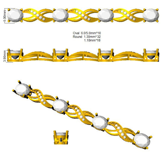 SB1926 — Bracelet - 9k Yellow Gold detail