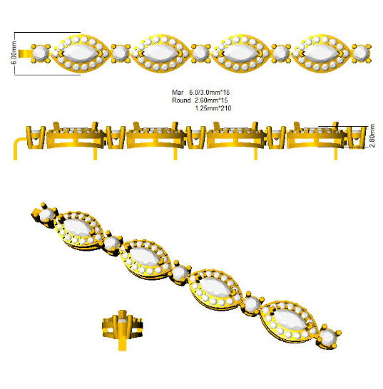 SB1948 — Bracelet - 9k Yellow Gold detail