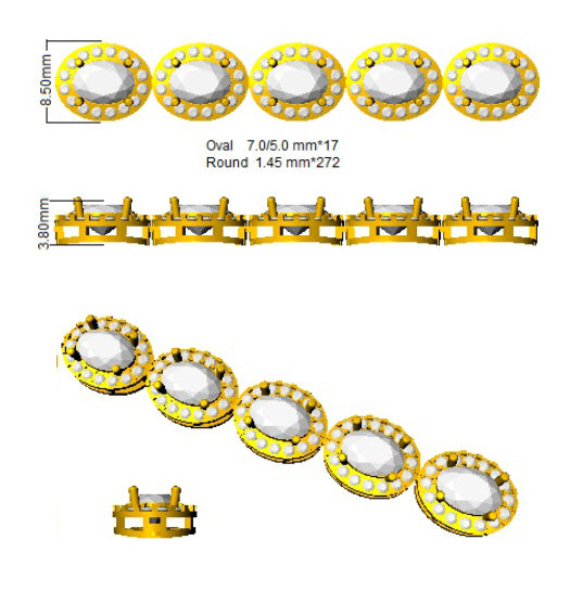 SB1955 — Bracelet - 9k Yellow Gold detail