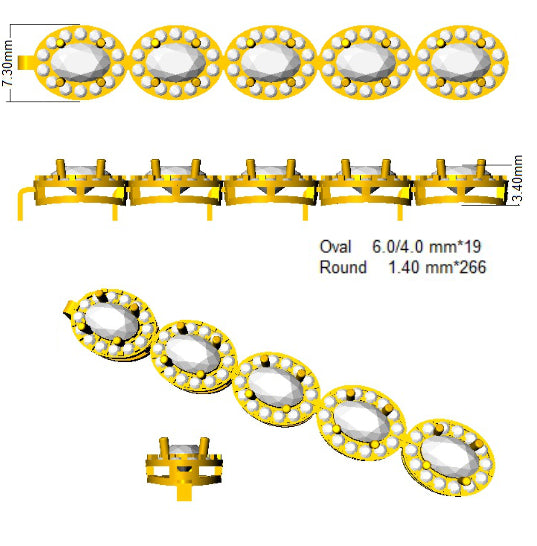 SB1956 — Bracelet - 9k Yellow Gold detail