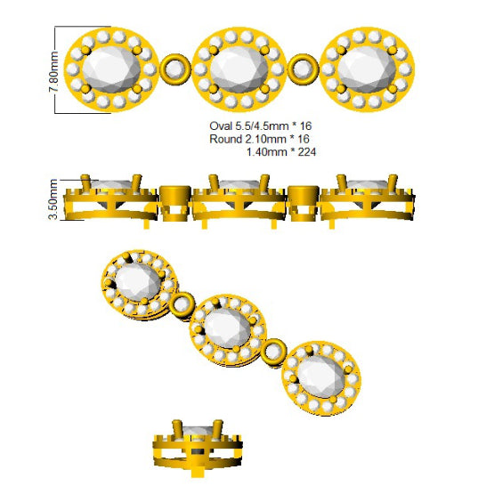 SB1965 — Bracelet - 9k Yellow Gold detail