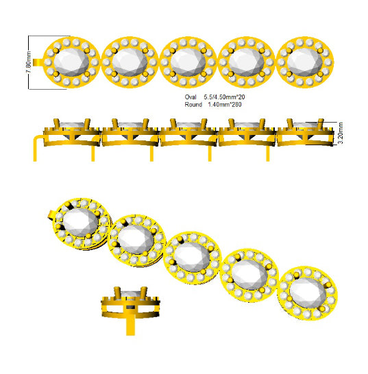 SB1966 — Bracelet - 9k Yellow Gold detail