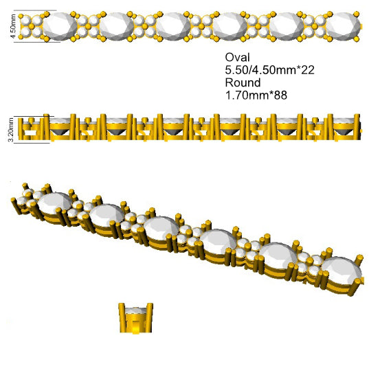 SB1968 — Bracelet - 9k Yellow Gold detail