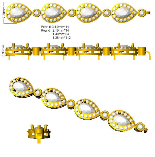 SB1984 — Bracelet - 9k Yellow Gold detail