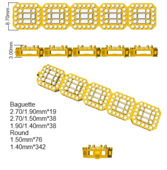 SB2000A — Bracelet - 9k Yellow Gold detail
