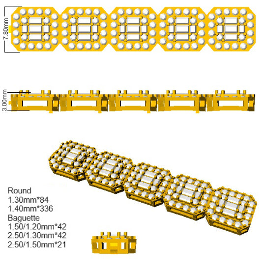 SB2000 — Bracelet - 9k Yellow Gold detail