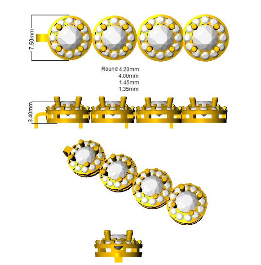 SB2018 — Bracelet - 9k Yellow Gold detail