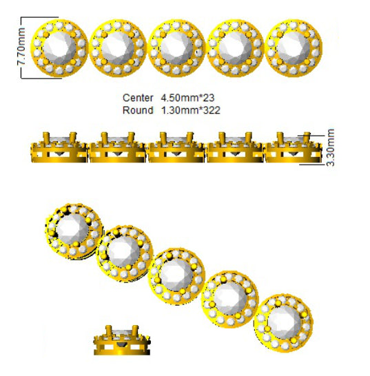 SB2019 — Bracelet - 9k Yellow Gold detail