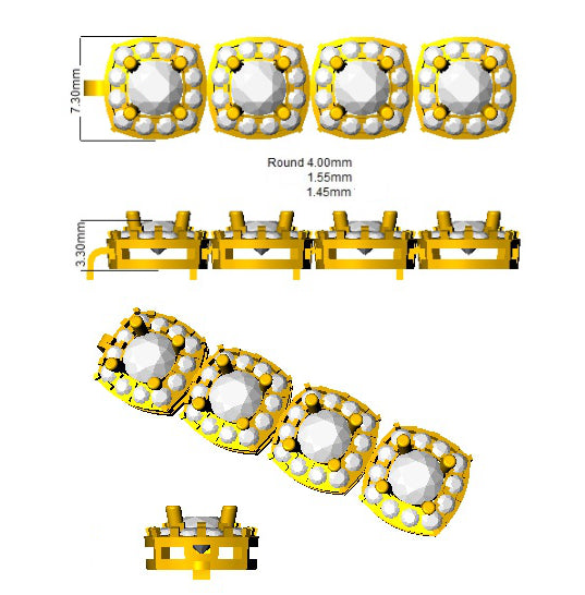 SB2023 — Bracelet - 9k Yellow Gold detail