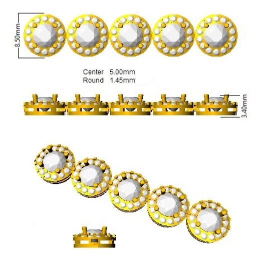 SB2032 — Bracelet - 9k Yellow Gold detail