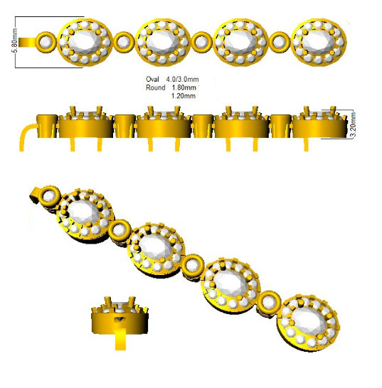 SB2037A — Bracelet - 9k Yellow Gold detail
