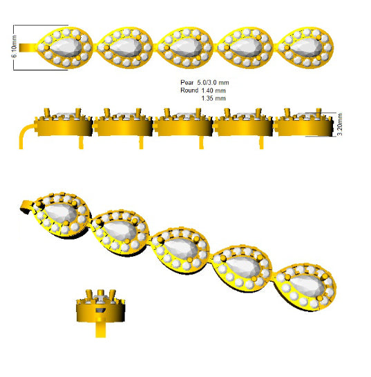 SB2057 — Bracelet - 9k Yellow Gold detail