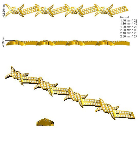 SB2061 — Bracelet - 9k Yellow Gold detail