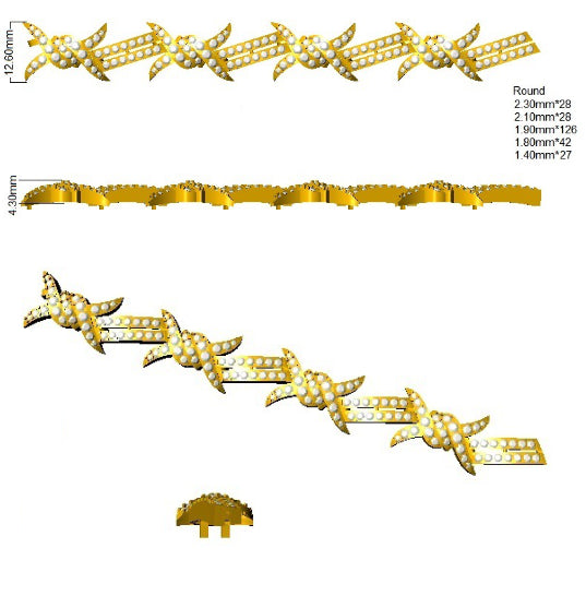 SB2099 — Bracelet - 9k Yellow Gold detail